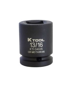 KTI34026 image(0) - K Tool International Socket Impact 13/16 Inch 3/4 Inch Drive Budd Wheel Square 4 Point