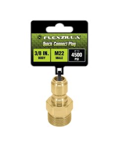 LEGPW3491 image(0) - Flexzilla Pressure Washer Quick-Connect Coupler, 1/4" Body x 1/4" MNPT, Brass