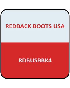 Redback Boots USA Black Slip-On Steel Toe  Leather Boot, 4