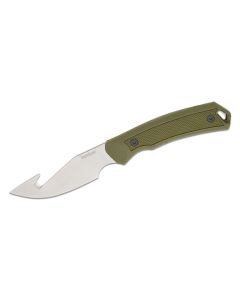KER1883GH image(0) - Kershaw Descuhutes - Skinner, Gut Hook Drop Point with Gut Hook Fixed Blade Gutting and Skinning Knife - Olive