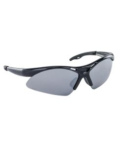 SAS Safety Diamondback Safe Glasses w/ Black Frame and Smoke Mirror Lens