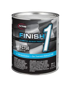 FNHFC750-4 image(0) - Finish 1 Automotive Refinish Products FC750-4 High Solid 2.1 VOC Clearcoat, 1 qt Can, Satin, 4:1 Mixing