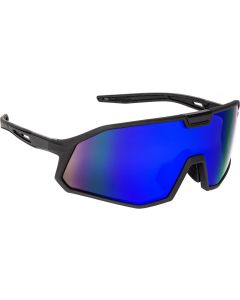 SAS52031D image(0) - S.A.S./Survivair VX12 Safety Eyewear - Black frame - Blue Mirror Lens