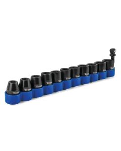 TIT42201 image(1) - Titan 12 Piece 1/2 Inch Drive 6 Point Metric Standard Impact Socket Set
