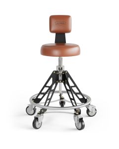 VYPESM-BR-B-QH image(0) - Vyper Industrial 400 lb Capacity Elevated Steel Max Quick Height Shop Chair - Brown/Black