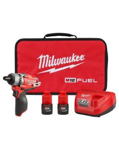 Milwaukee Tool M12 FUEL 1/4" Hex 2-Speed Screwdriver Kit