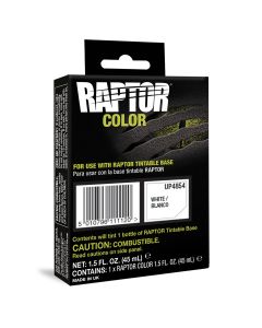 U Pol Products RAPTOR UP4854 Raptor Color, 1.5 fl-oz Pouch, White, 3:1 Mixing, 30 sq-ft Coverage, 5 to 7 days Curing