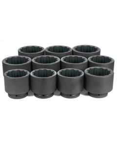 Grey Pneumatic 1" Drive 11 Piece Metric Set 76mm to 115mm - 12 Point