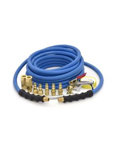 BLBBB3825KIT image(0) - BluBird Rubber Air Hose Assembly 3/8" x 25' w/ 10 Pc Brass Accessory Kit