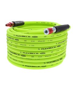 LEGHFZ38100YW2-D image(0) - Legacy Manufacturing Flexzilla 3 Piece Air Hose Kit - 3/8 Inch x 100 Foot with ColorConnex Type D Red Coupler and Plug
