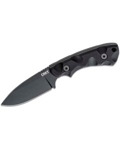 CRK2082 image(0) - CRKT (Columbia River Knife) Siwi SK-5 Powder Coat Plain Blade Fixed Blade Knife with Sheath G10 Handle - Black