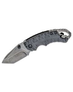 KER8750TBLKBW image(1) - Kershaw Shuffle II Multifunction Manual Open Inset Liner Lock American Tanto Blade EDC Folding Pocket Knife with BlackWash Finish - Black