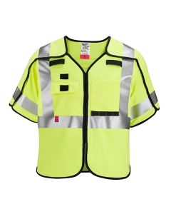 Milwaukee Tool AR/FR Cat. 1 Class 3 Breakaway High Visibility Yellow Safety Vest - 2XL/3XL (ANSI/CSA)