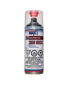 SMX3680034 image(0) - SprayMax 3680034 2K Epoxy Primer, 13.5 oz Aerosol Can, Matte Black, 1.2 to 2.4 sq-ft/gal Coverage
