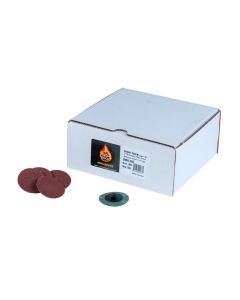 High Teck Products 280-50 R-Style Disc, 2 in Dia, 80 Grit, Aluminum Oxide, Polymer Backing