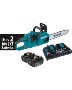 MAKXCU07PT image(0) - Makita 36V (18V X2) LXT&reg; Brushless 14" Chain Saw Kit (5.0Ah)