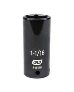 KDT84557N image(0) - GearWrench 1/2 Inch Drive 6 Point Deep Impact SAE Socket 1-1/16 Inch