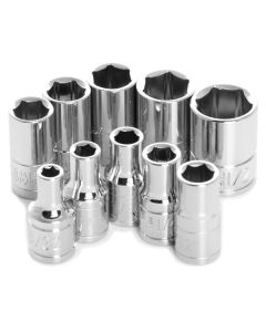 Wilmar Corp. / Performance Tool 10 pc. 1/4" Dr. 6pt SAE Socket Set