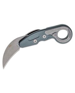 CRK4045 image(0) - CRKT (Columbia River Knife) Provoke Compact D2 Stonewash Plain Blade Folding Knife with Kinematic Aluminum Handle - Black/Silver