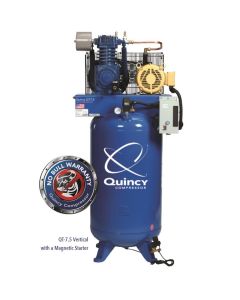 QAC2020039807 image(0) - Quincy Compressors 7.5 HP 80 Gallon Two-Stage Vertical 230V 1PH PRO Air Compressor - Model 471CS80VCB