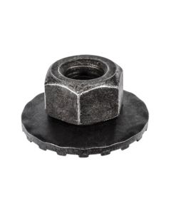AUVECO 12596 Type A Toothed Free Spinning Washer Nut, M6 x 1 mm x 9.5 mm H x 19 mm OD, Phosphate