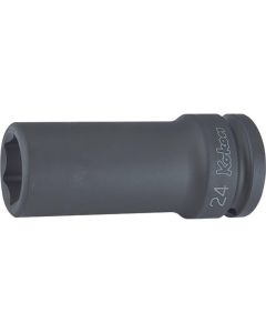KKN16301M-28 image(0) - Ko-ken USA 16301M-28 3/4 Sq. Dr. Socket 28mm 6 point Length 100mm Thin walled