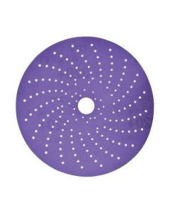 MMM31473 image(0) - 3M Cubitron II 31473 737U Series Multi-Hole Clean Sanding Abrasive Disc, 5 in Dia, 320+ Grit, Hook and Loop, Purple