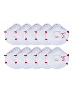 MLW48-73-4014 image(3) - Milwaukee Tool 10pk N95 Valved Respirator