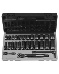 GRE81627RD image(1) - Grey Pneumatic 3/8" Dr. 27pc Fract. Std & Deep Duo-Socket Set - 6