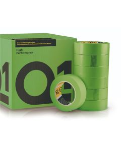 Q1PHPG136 image(1) - PPM Q1 Products HPG136 High Performance Green Masking Tape, 55 m x 36 mm, 130 um THK, 24/case, Green