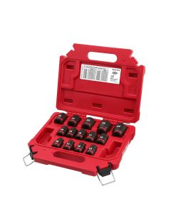 MLW49-66-7013 image(1) - Milwaukee Tool 14PCSHOCKWAVE Impact Duty 1/2" Drive Metric Standard 6 Point Socket Set