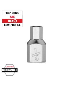 MLW45-34-1125 image(0) - Milwaukee Tool 1/4 Inch Drive 1/4 Inch Low-Profile Hex Bit Socket