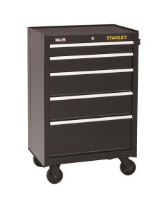 SNLSTST22753BK image(0) - Black & Decker Stanley 5-Drawer Rolling Cabinet, 26.5 in.