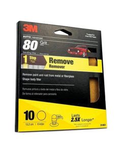 3M 31451 Abrasive Disc, 6 in Dia, 80 Grit, PSA