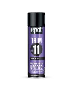 U Pol Products Trim #11 UP0878 High Build Top Coat, 450 mL Aerosol Can, Stain Black, 48.4 sq-ft/Unit Coverage