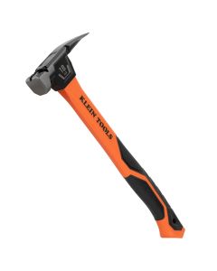 Klein Tools Smooth Face Fiberglass Hammer, 18-Ounce