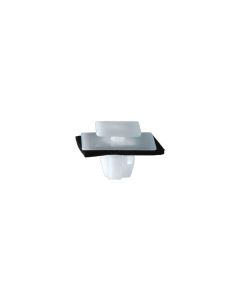 AUVECO 21136 Molding Clip, (10 x 12 mm Top x 14 x 20 mm Bottom) Head x 10 mm L Stem, Nylon, White