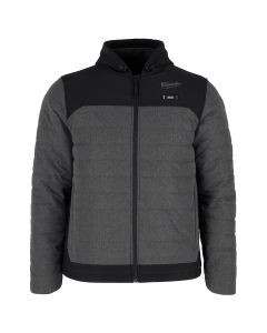 MLWM102G-213X image(0) - Milwaukee Tool M12 Heated Axis Hooded Jacket Kit with Hexon Heat Technology, 3X - Grey/Black
