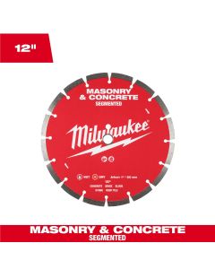 Milwaukee Tool 12 inch Segmented Masonry and Concrete Diamond Blade