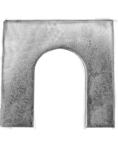 AVC5076 image(0) - AUVECO 5076 Shim, 1/16 in THK x 1/2 in Slot x 1-1/8 x 1-1/8 in, Zinc