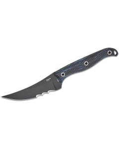 CRK2709B image(0) - CRKT (Columbia River Knife) Clever Girl SK-5 Powder Coat Veff Serrations Fixed Blade Knife with Sheath G10 Handle - Blue/Black