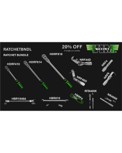VIMRATCHETBNDL image(0) - VIM Tools RATCHET BUNDLE &hyphen; HDRF410, HDRF614, HDRF818, HBR1046A, HBR810, HBRF4, NRF44D, NRF46D, NRF4, NRF6, RFB400K, NR400K (20% off)