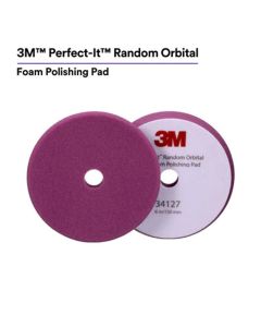 3M Perfect-It&trade; Random Orbital Foam Polishing Pad 34127, 6 Inch (150 mm), Purple, 2 Pads/Bag