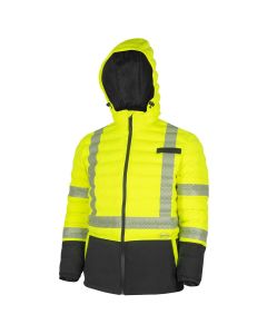 SRWV1136660U-S image(0) - Pioneer Seamless Quileted Parka - Color:  Hi-Vis Yellow / Black  - Size: Small