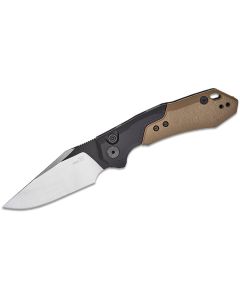 KER7851 image(1) - Kershaw Launch 19 Automatic Push-Button Lock Clip Point Blade EDC Folding Knife - Earth Brown and Black - $1000 Min Vendor Direct Auto Knives Only. Cannot Ship to CA, CT, DE, MN. Contact Sales Rep.