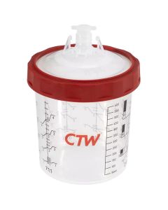 CTW International CS-180 180ml/6oz Premium Disposable Spray Cup Paint System 190 Micron FIlter (50)