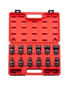 SUNEX 12 PC 3/8" DR 12 PT UNIV IMPACT SOCKET SET SAE