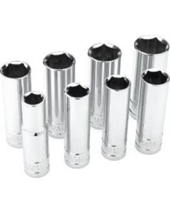 WLMW32300 image(0) - Wilmar Corp. / Performance Tool 8 Piece 1/2" Drive SAE Deep Socket Set