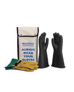 OBRGLVKT-BRC1-1408 image(0) - Oberon Glove Kit - Rubber Electrical - Class 1 - Length: 14" -  Rolled Cuff - Size: Regular - 8