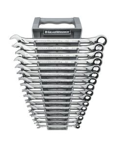 KDT85099 image(1) - GearWrench 16 Piece 72-Tooth 12 Point XL Ratcheting Combination Metric Wrench Set